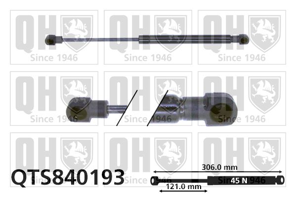 QUINTON HAZELL Газовая пружина, крышка багажник QTS840193